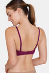 Zivame Padded Non Wired 3/4Th Coverage T-Shirt Bra - Dark Purple — thumbnail 4